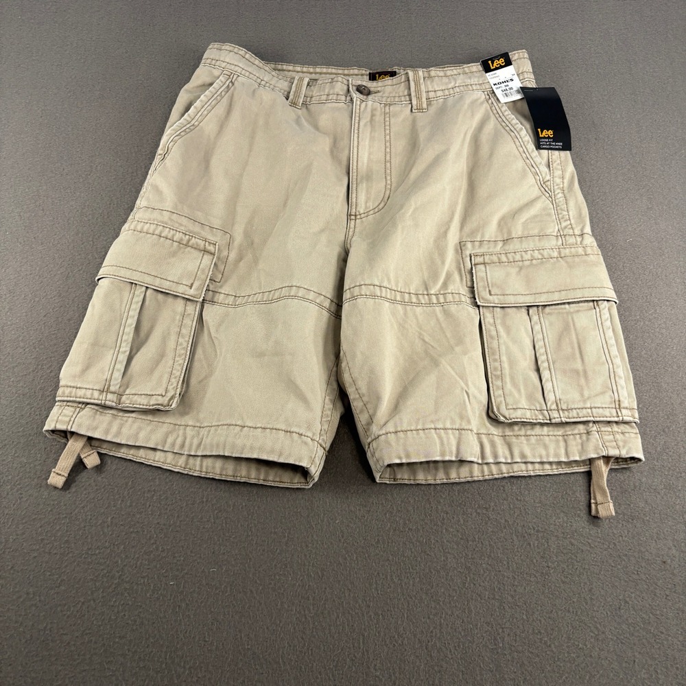 Lee Sierra Cargo Shorts Mens Size 34 KC Khaki Outdoor 112375162